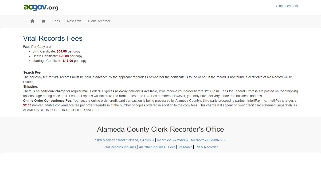 Birth Certificate - Alameda County, California